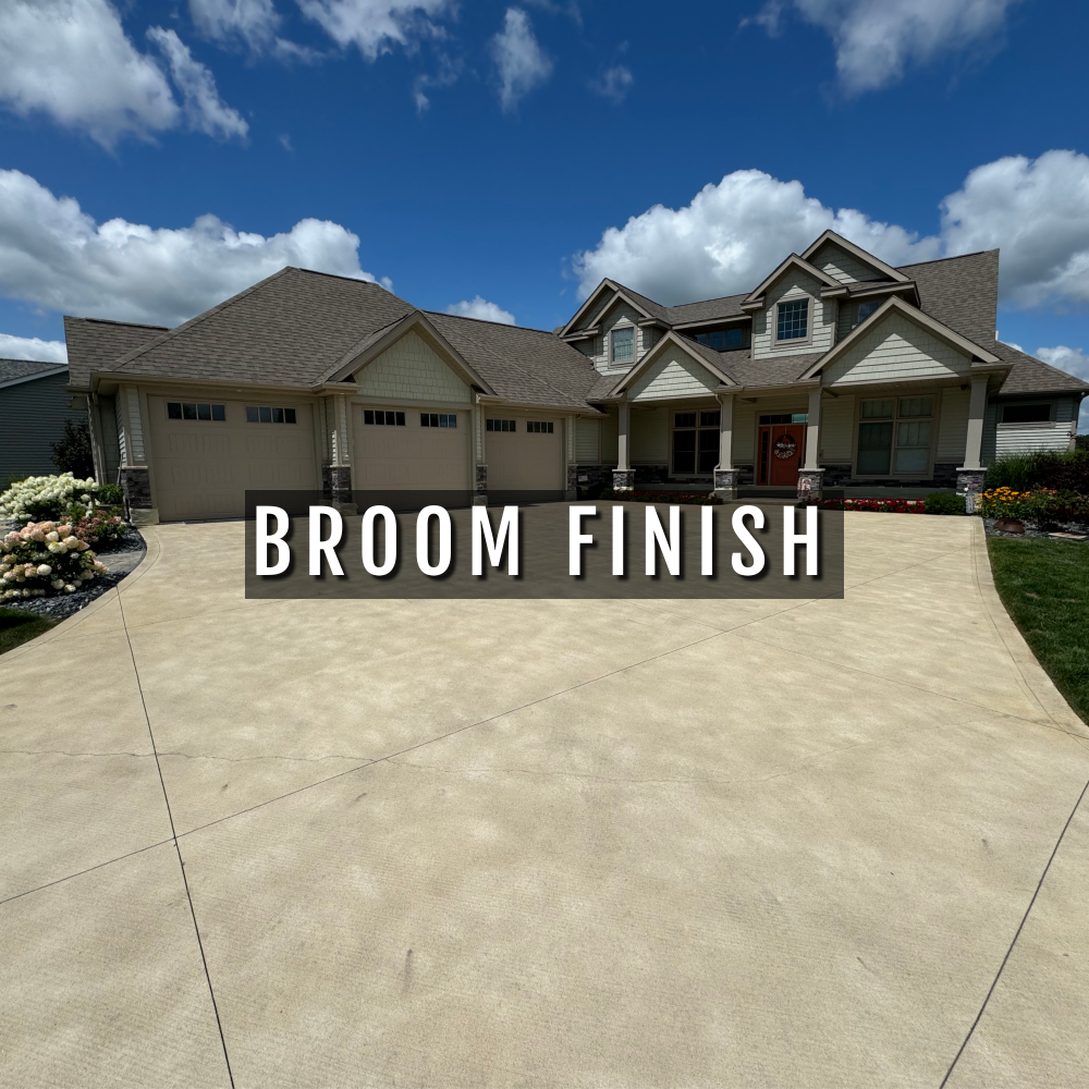 Stained Broom Finish Concrete Projects